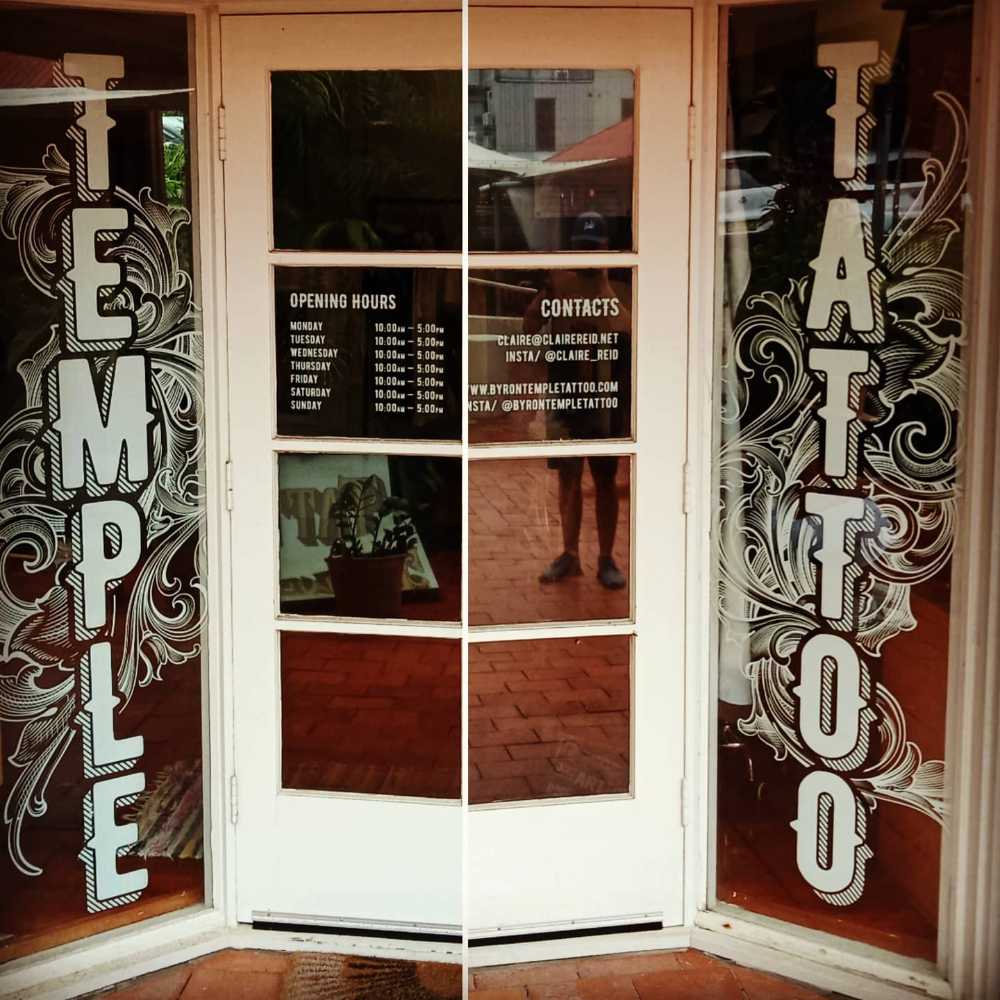 Tattoo Shop With Window Signage — Premium Window Films in South Lismore, NSW