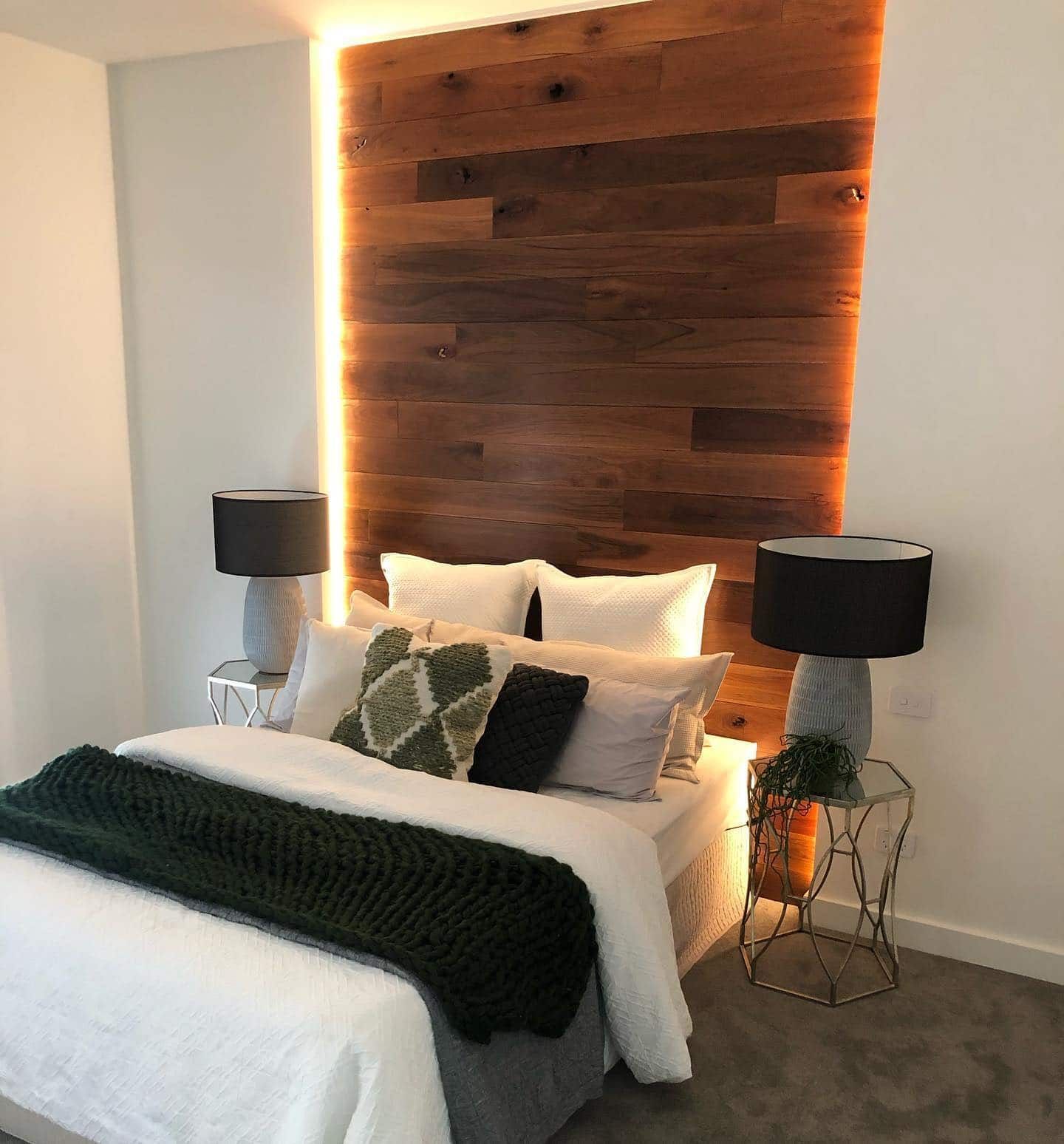 LED-Lit Headboard Enhancing Virtue Electrical's Elegance — Electrical Services in Beard, ACT