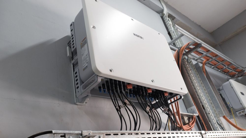 Installed Solar Battery on Wall