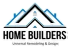 Home Builders logo with stylized roofline in black, blue, and gray, reading “Universal Remodeling & Design”