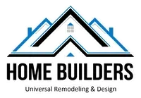Home Builders logo with stylized roofline in black, blue, and gray, reading &ldquo;Universal Remodeling & Design&rdquo;