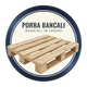 Un logo circolare con un pallet di legno al centro e le scritte "PORRA BANCALI" e "BANCALI IN LEGNO" su sfondo crema.