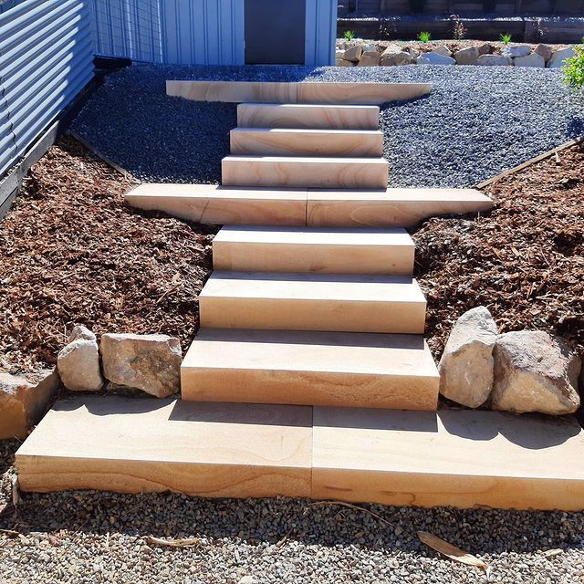 A Set of Stairs Leading up To a House — CK's Milling & Earthworks in Bells Bridge, QLD