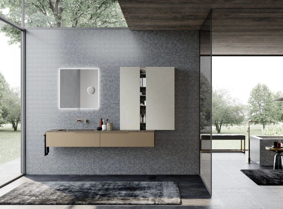 Mobili sospesi per il bagno