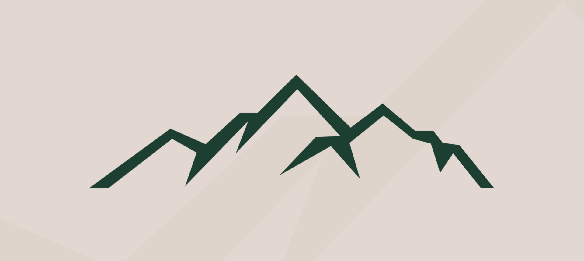 A silhouette of three mountains on a white background.