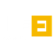 Yellow square logo with a white stylized letter E on a white background