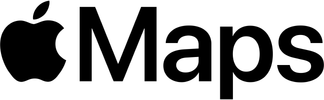 Apple Maps logo: a black apple icon followed by the word
