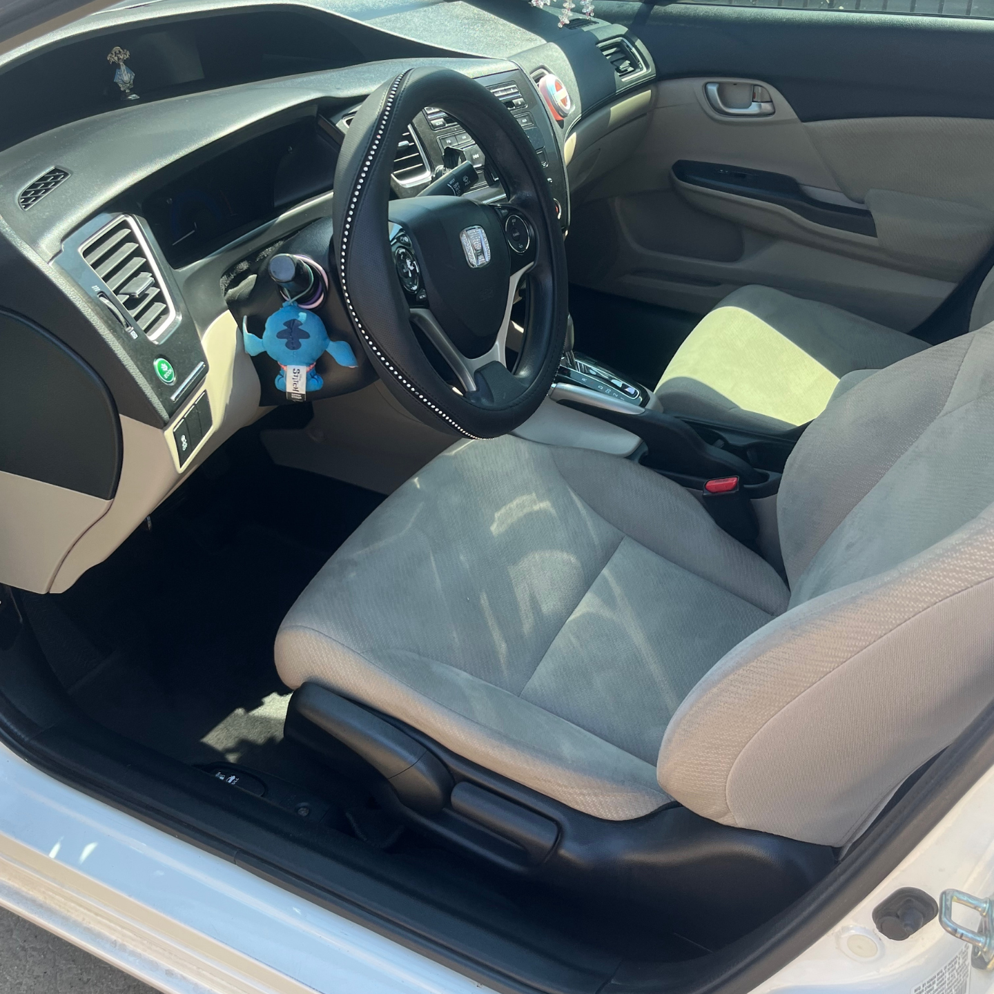 The inside of a car after shampoo