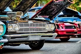 Classic cars at Pat’s Bar & Grill in Lake Hopatcong for the Sunday morning Cars & Coffee