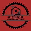Logo for Vanguard Construction: Yellow house outline with tools, blue and yellow color scheme.