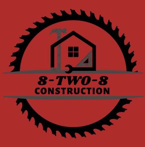 Logo for Vanguard Construction: Yellow house outline with tools, blue and yellow color scheme.