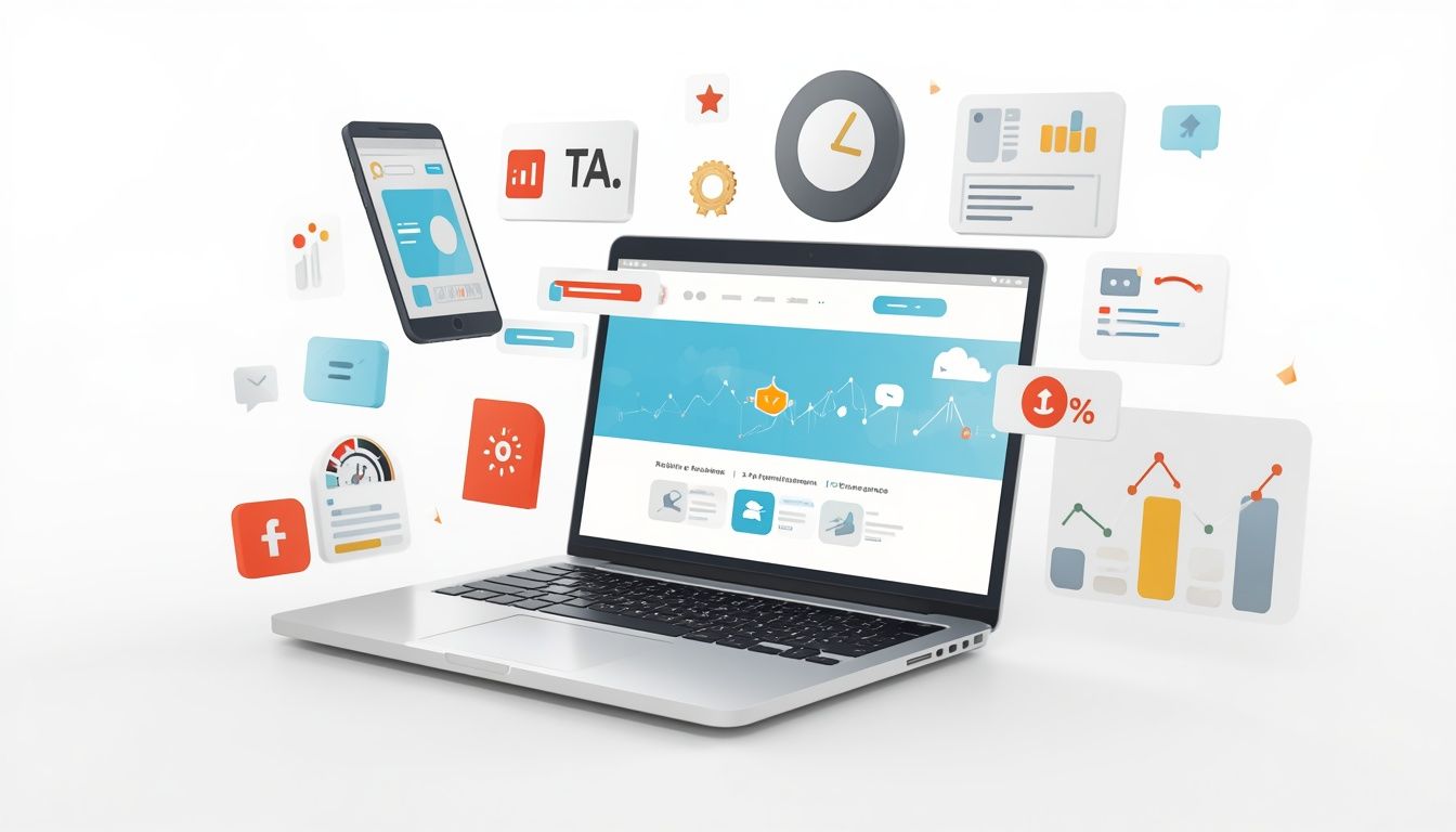 Business owner reviewing website conversion optimization checklist