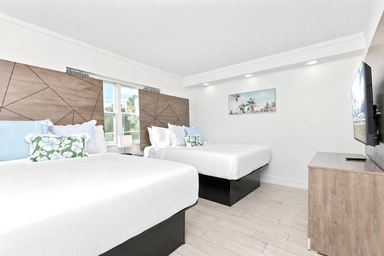 Groups of 8 can book the two-bedroom apartment with full kitchen