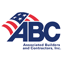 Logo of Associated Builders and Contractors, Inc., with an American flag arching over 