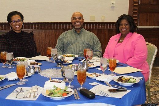 Our Human Resources Director (R), this year's Patty Gilbertson Award recipient, and her husband