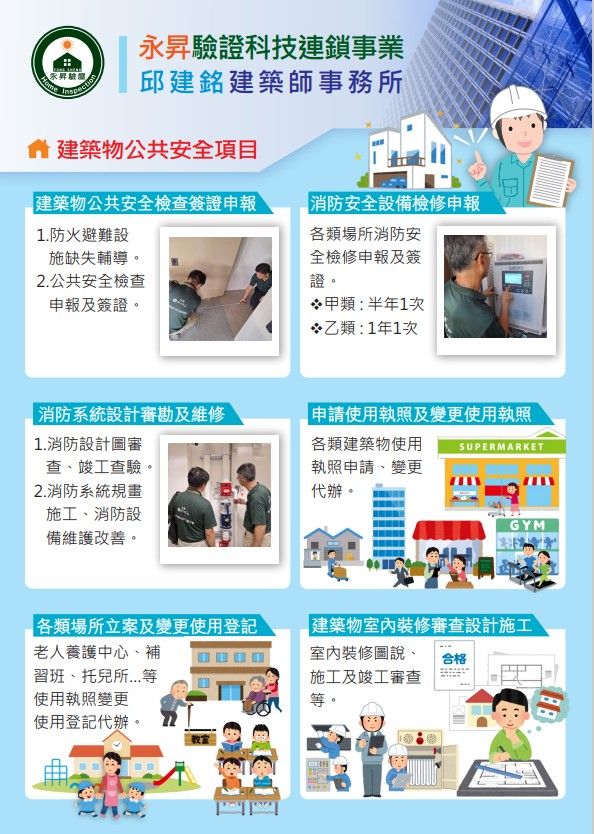 建築物公安檢查申報 | 永昇驗證科技連鎖事業 | 台南高雄屏東台中