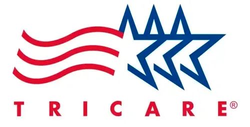 TRICARE logo with red wave stripes and blue star emblem above the word “TRICARE”