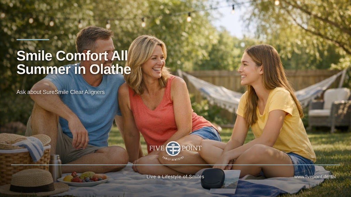 Three people sitting on grass, smiling, beside a tent in a sunny campsite with text overlay.