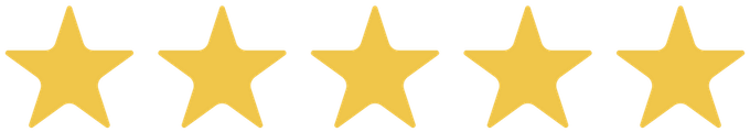 A row of yellow stars on a white background.