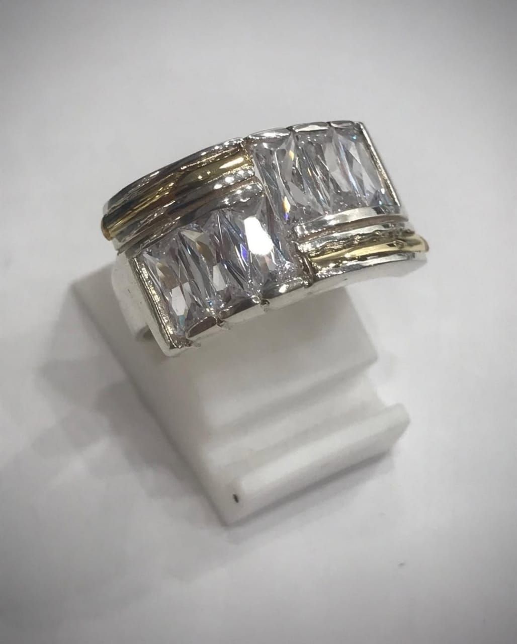 Anillo plata y oro