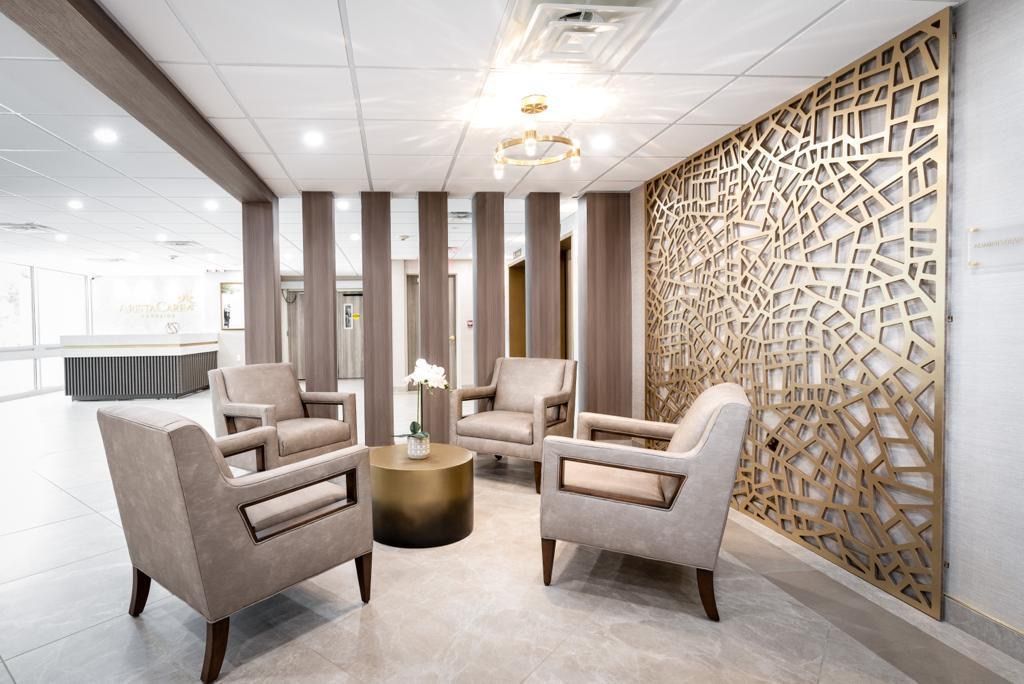Lobby at AristaCare at Parkside in Linden NJ