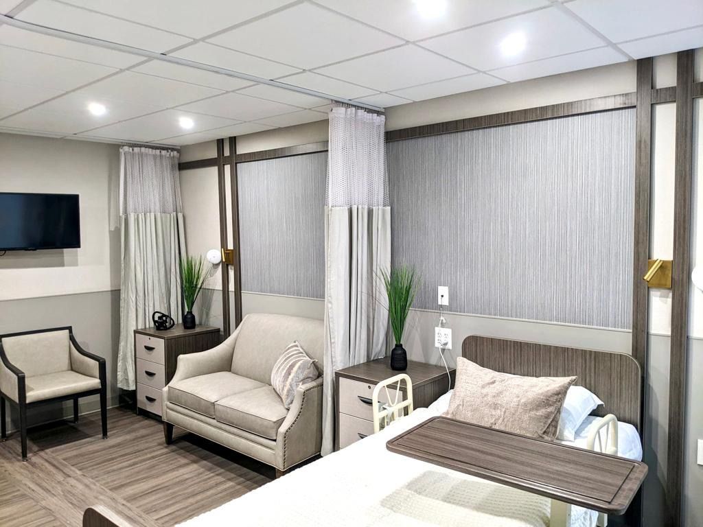 Private resident room at AristaCare at Parkside skilled nursing facility Linden NJ for post-hospital care