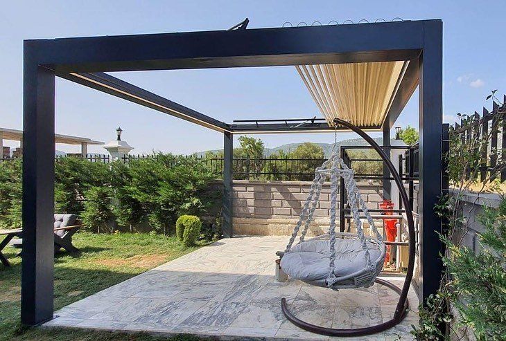 Bioclimatic lamell pergola