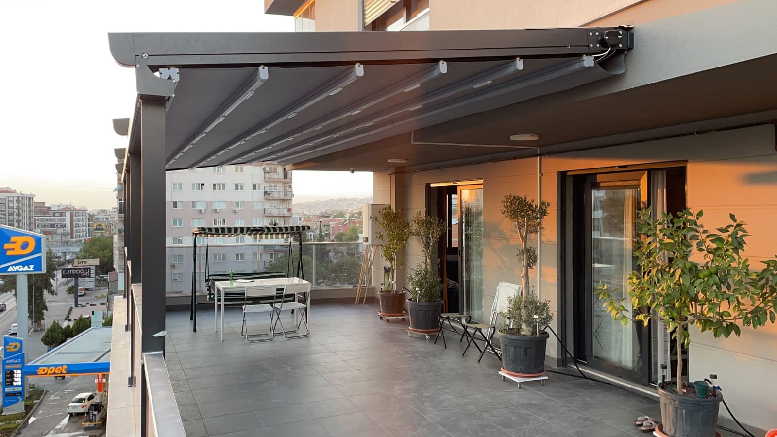 Folde pergola Terrasse/balkong