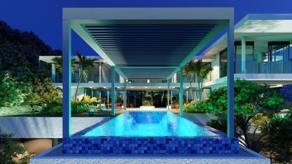 Motorisert Bioclimatic lamell pergola hotell