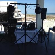 dj at beach wedding