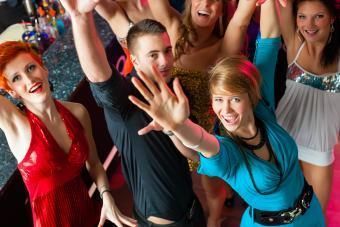 partygoers dancing