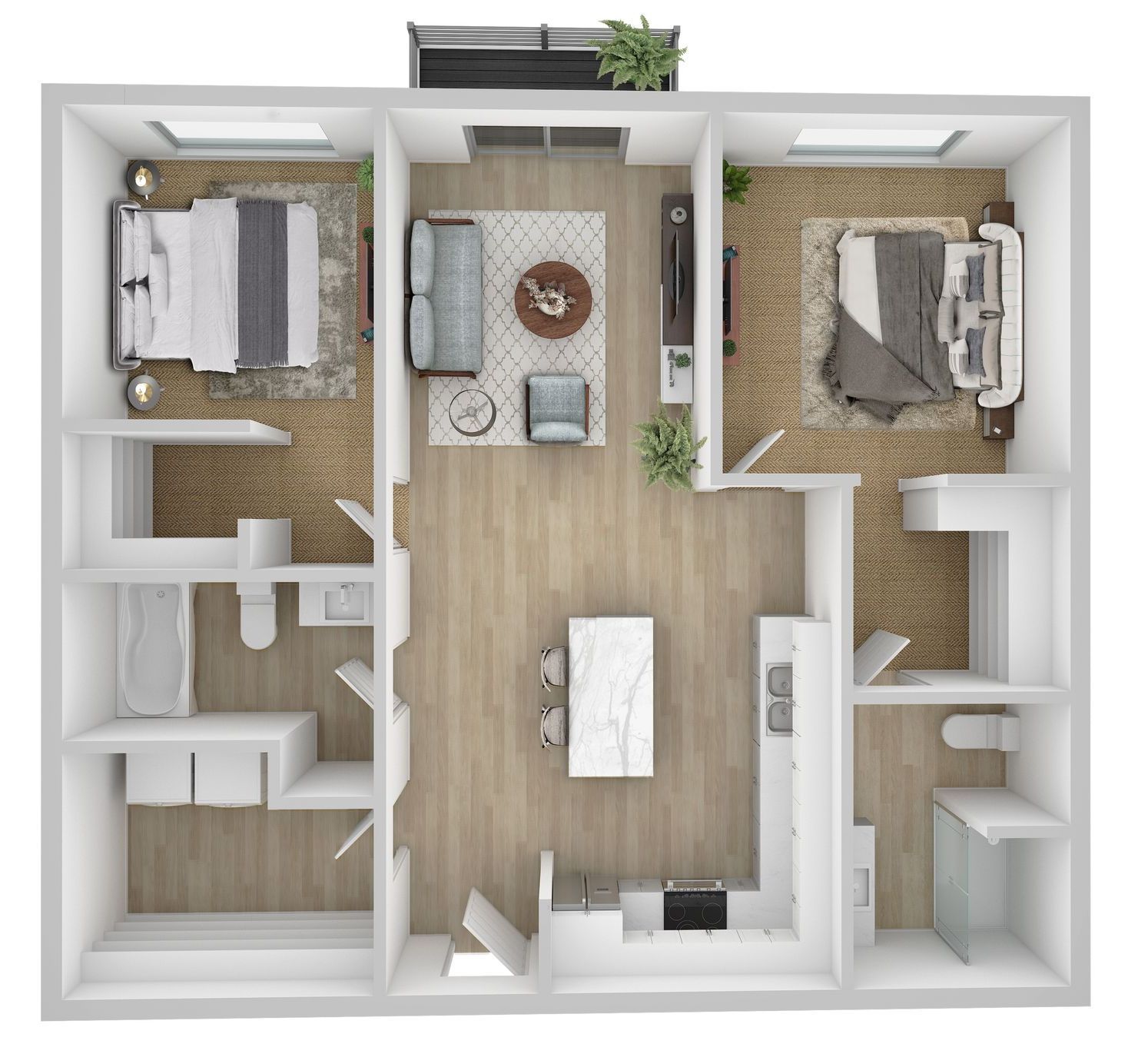 2 bedroom floorplan