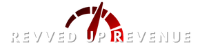 RevvedUpRevenue black and white logo in header