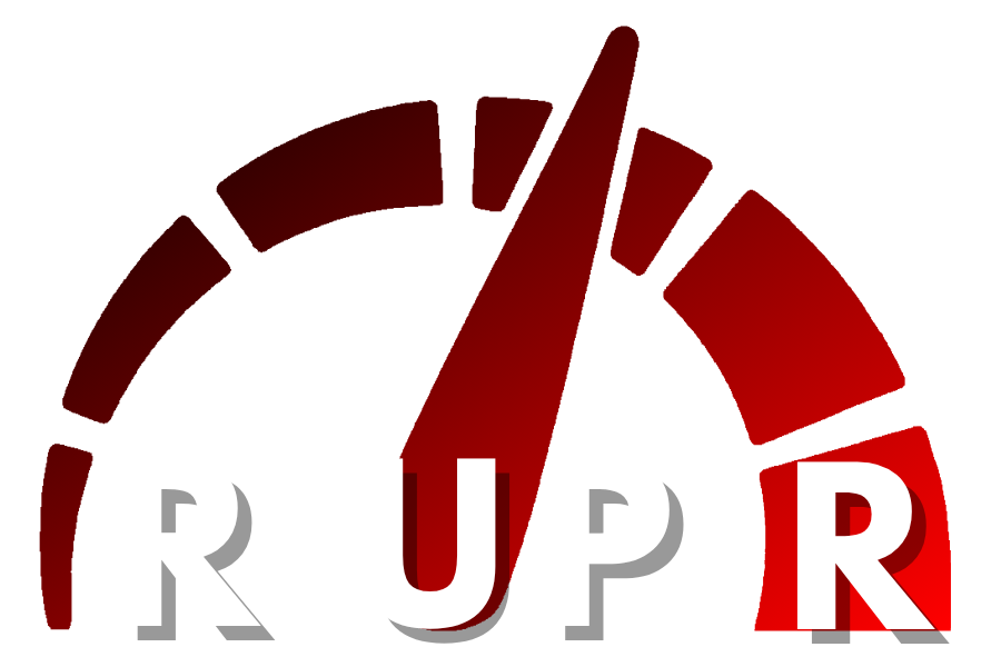 RevvedUpRevenue black and white logo in footer