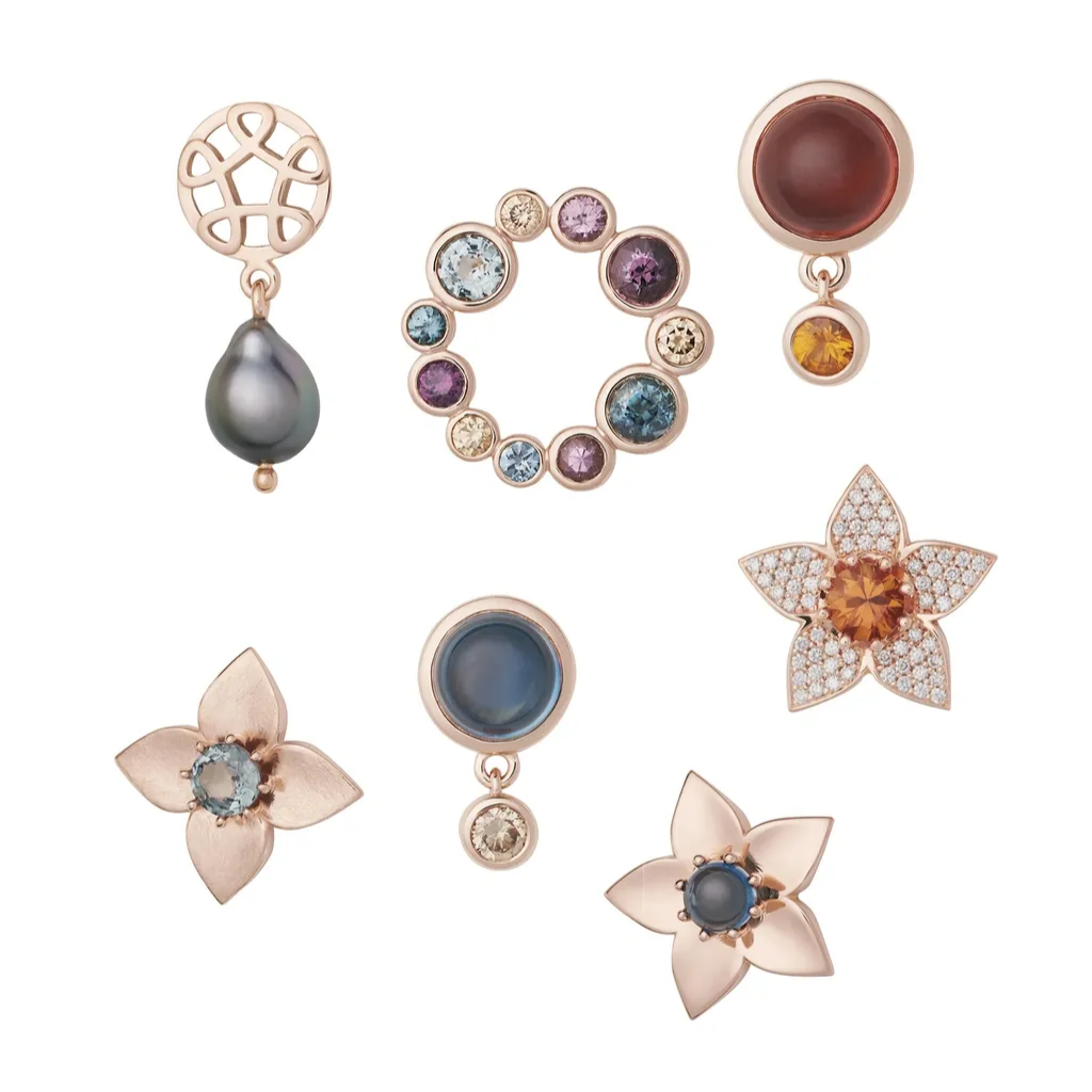 serie broches met mooi kleuren van bron