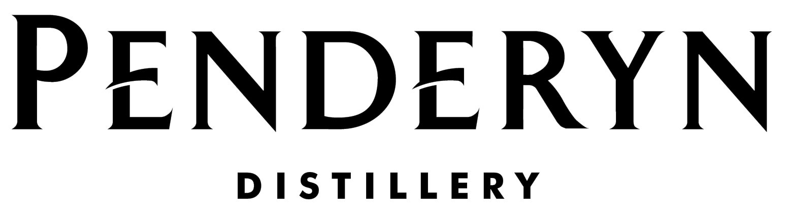Penderyn Distillery logo. Black text on white background.