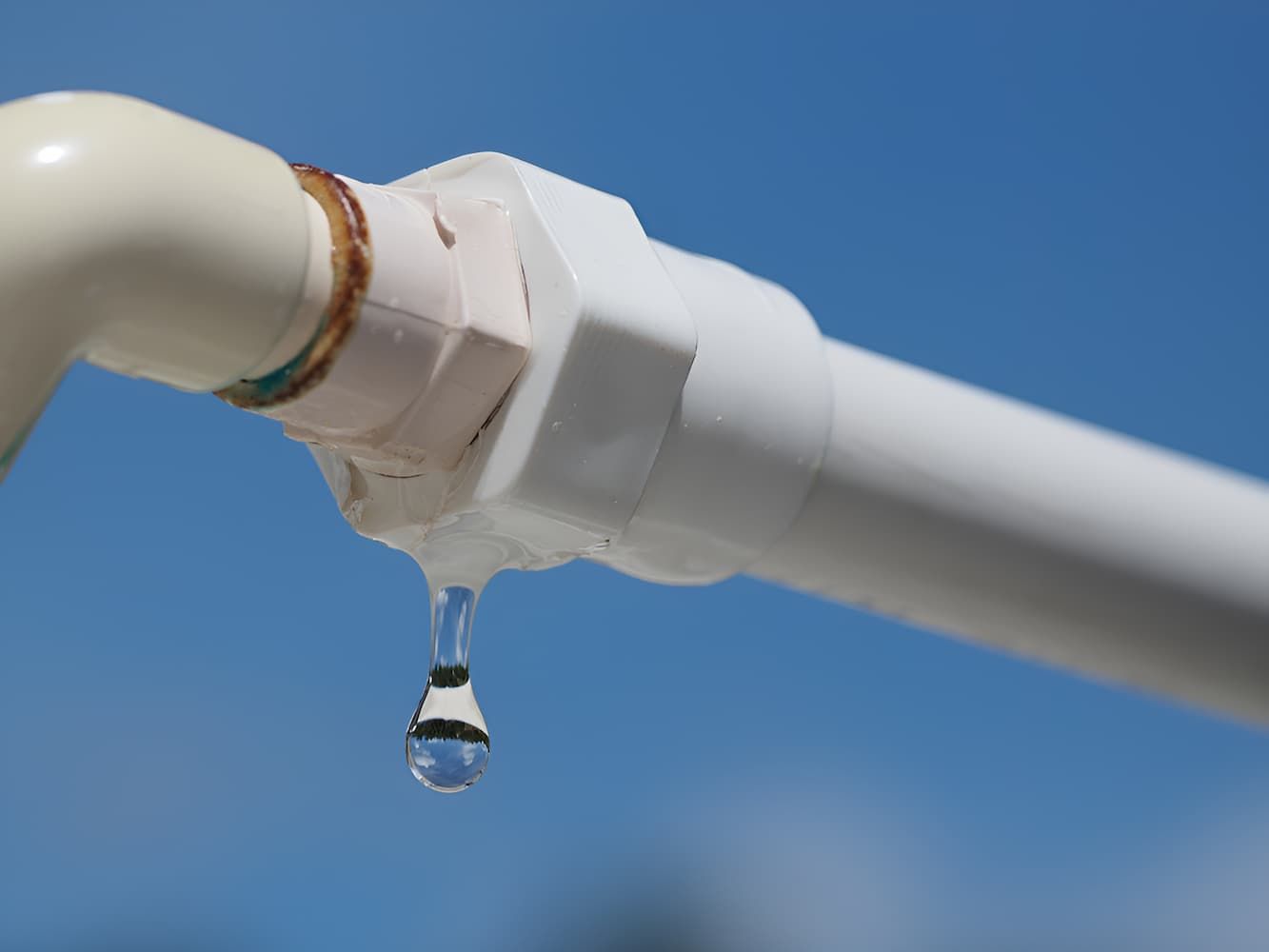 A White Pipe Leaking — GPS Plumbing, Drainage & Gasfitting In Narromine, NSW