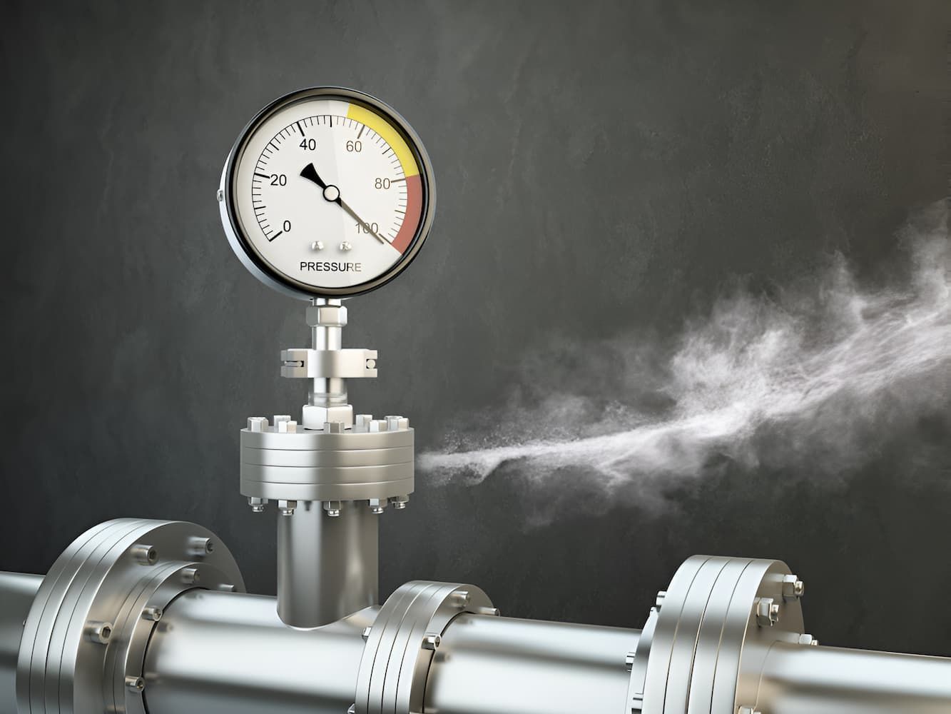 A Pressure Gauge Is Sitting On Top Of A Metal Pipe — GPS Plumbing, Drainage & Gasfitting In Wellington, NSW