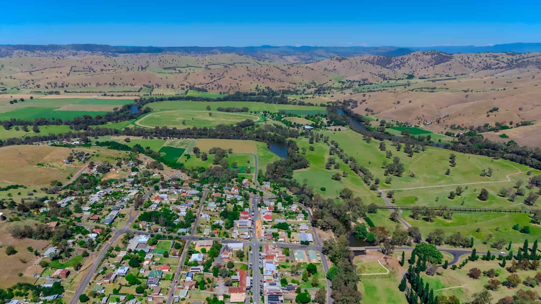 An Aerial View Of A Small Town — GPS Plumbing, Drainage & Gasfitting In Narromine, NSW