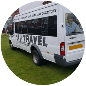 An A J Travel minibus