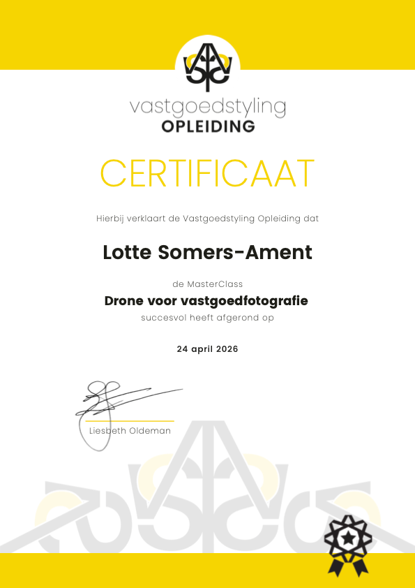 Certificaat voor woningvideo