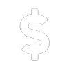 a drawing of a dollar sign on a white background .