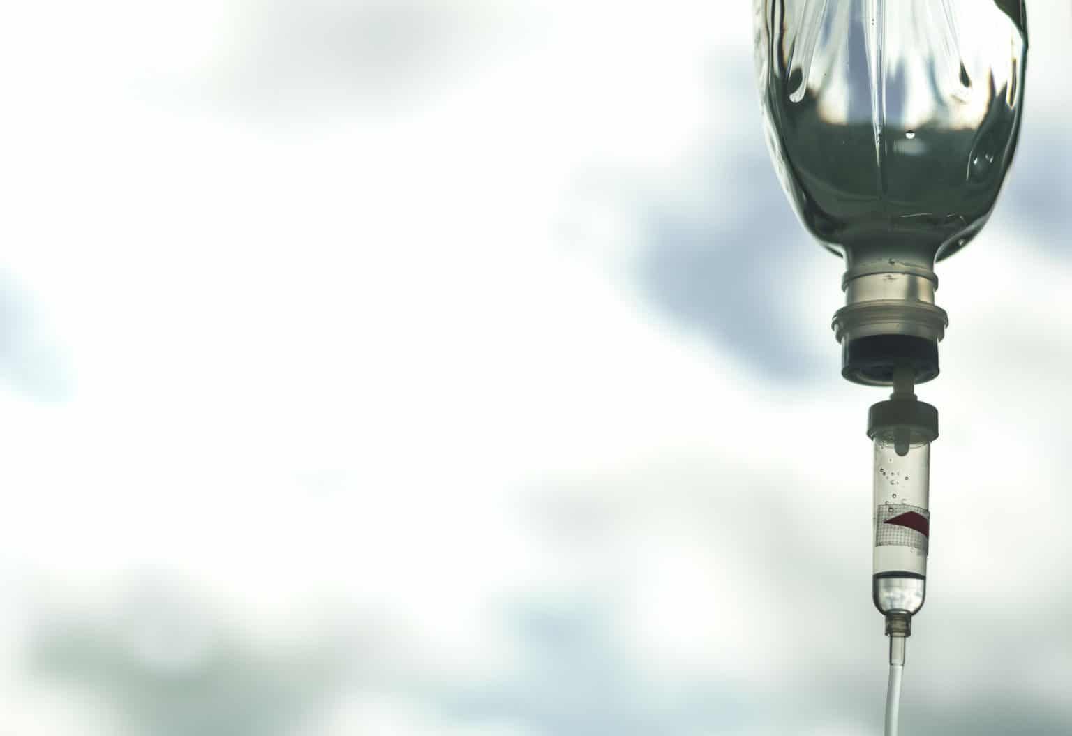 a bottle of liquid IV Drug Infusion Therapy
