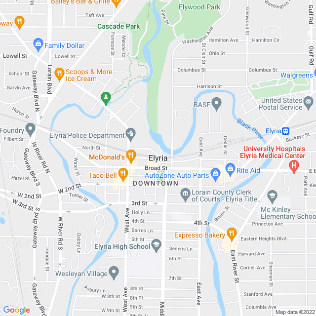 Map of business location