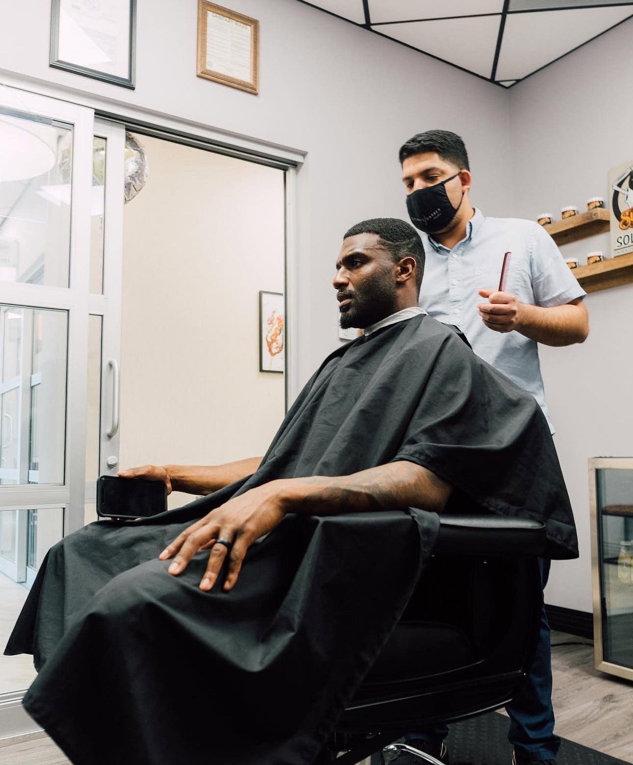 Conversation at Palmetto Barber Studio