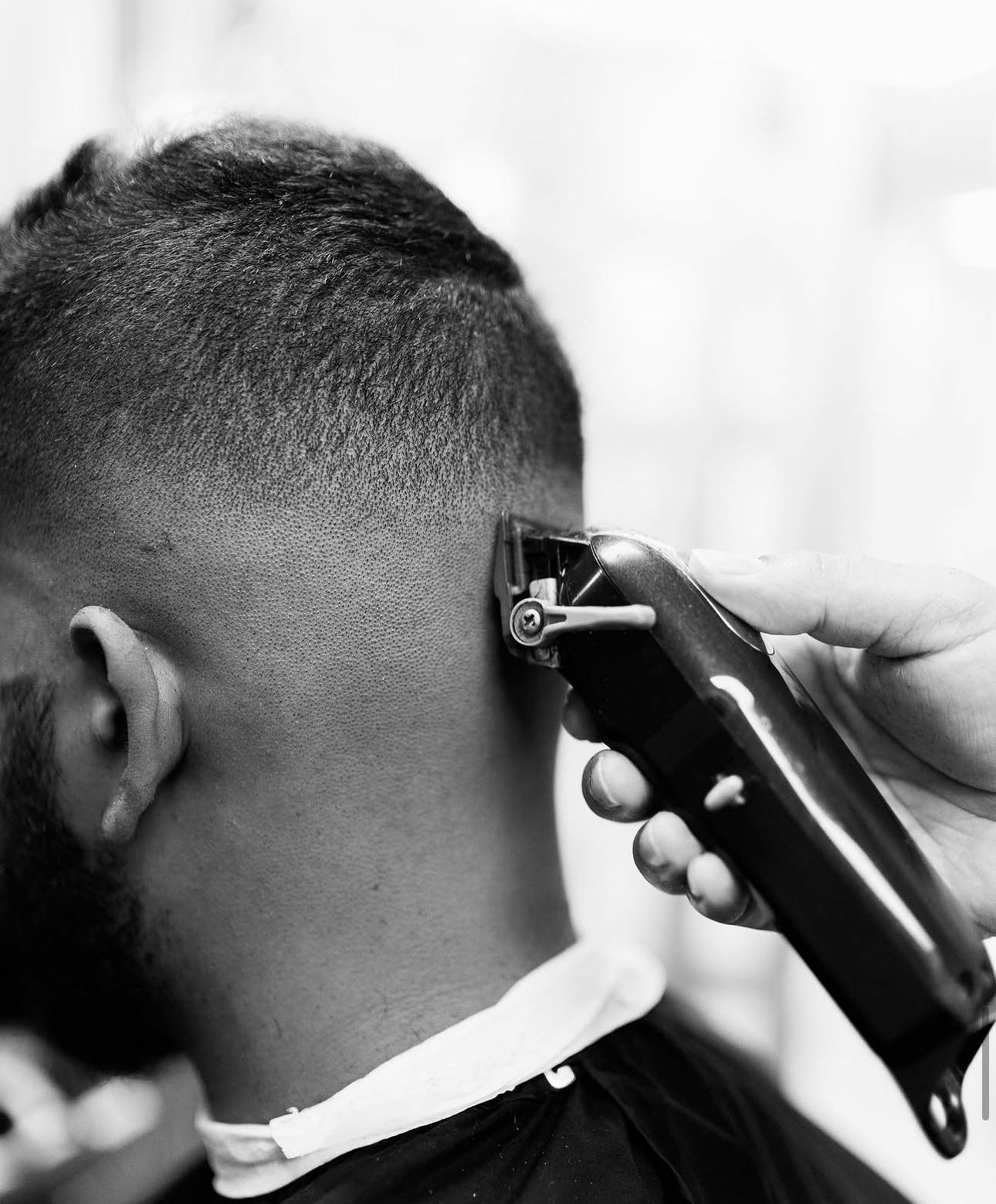 Fade clippers process shot at Palmetto Barber Studio