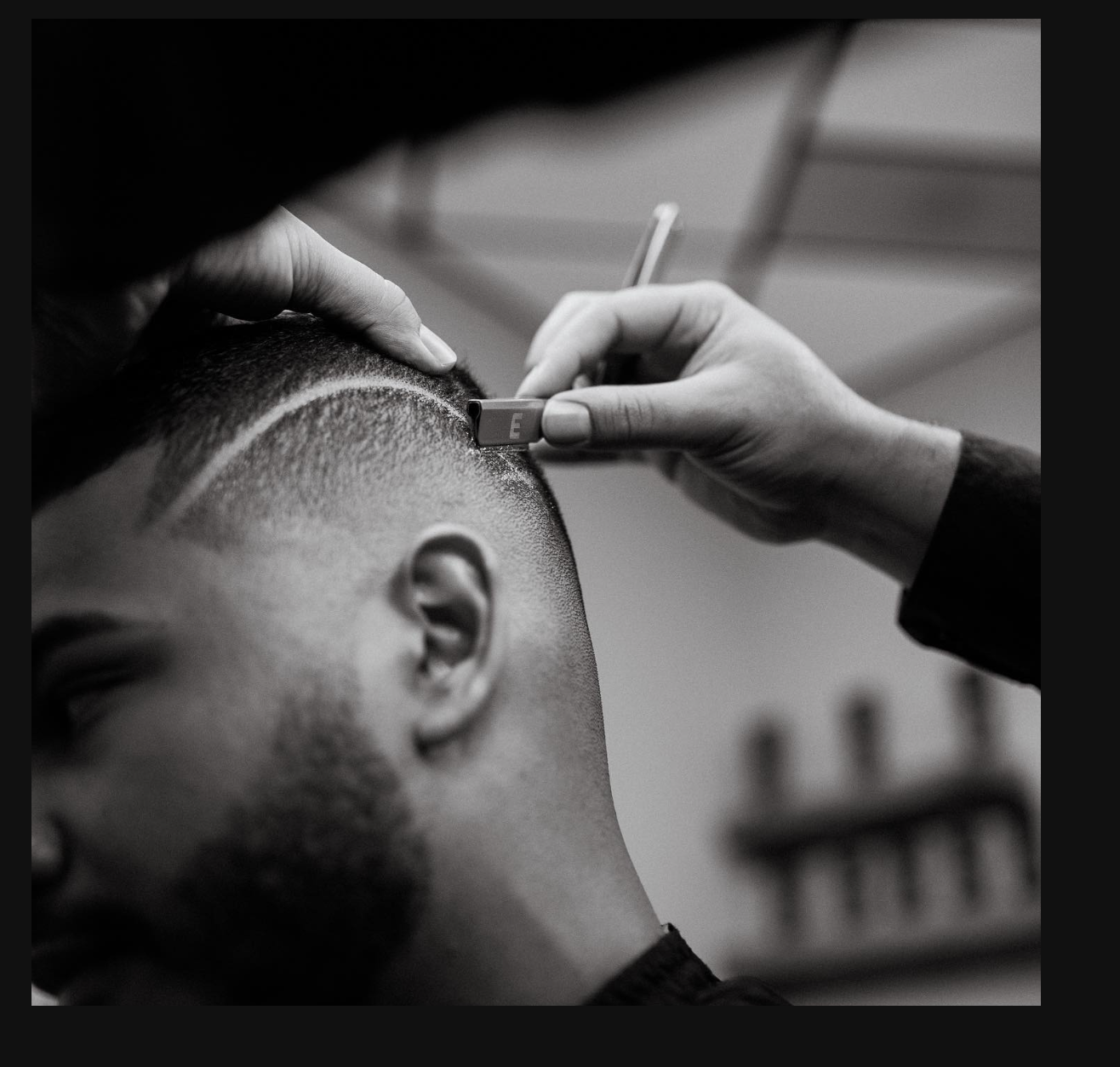 Precision razor detailing at Palmetto Barber Studio