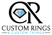 Custom Rings logo with a diamond ring icon and the text &ldquo;Custom Rings & Custom Things&rdquo;