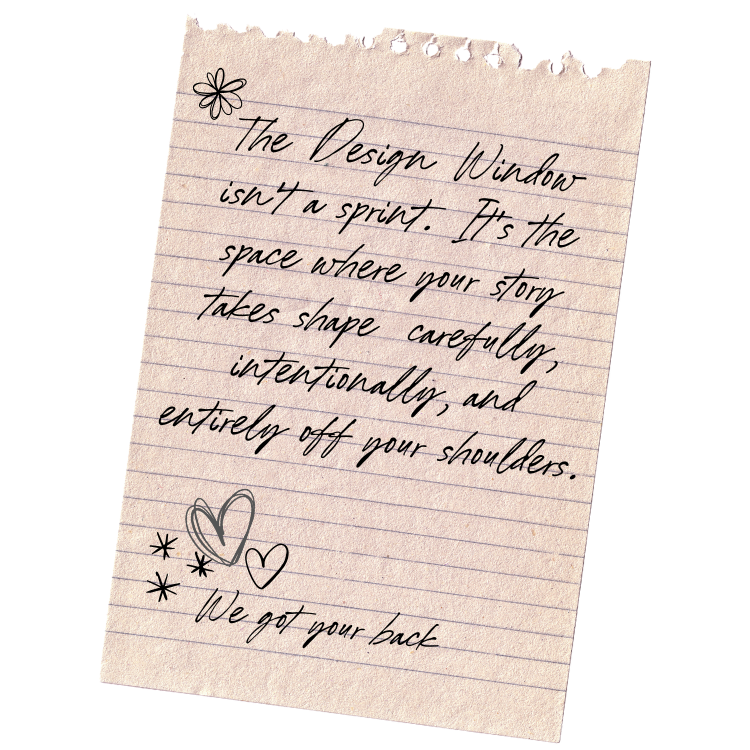 Torn note with text: