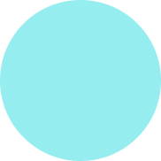 A light blue circle on a white background.